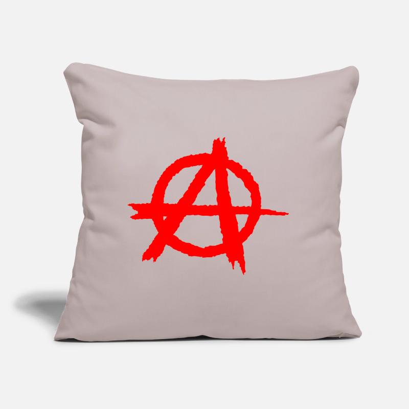 Anarchy / anarchy silhouette symbol in red Sofa pillow with filling 45cm x 45cm