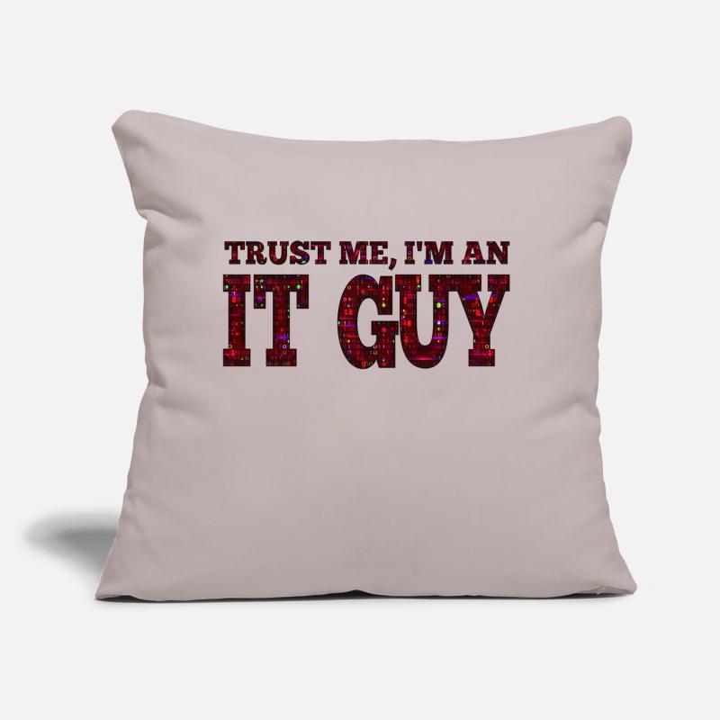 IT guy support geek computer computer geek technician Sofa pillow with filling 45cm x 45cm