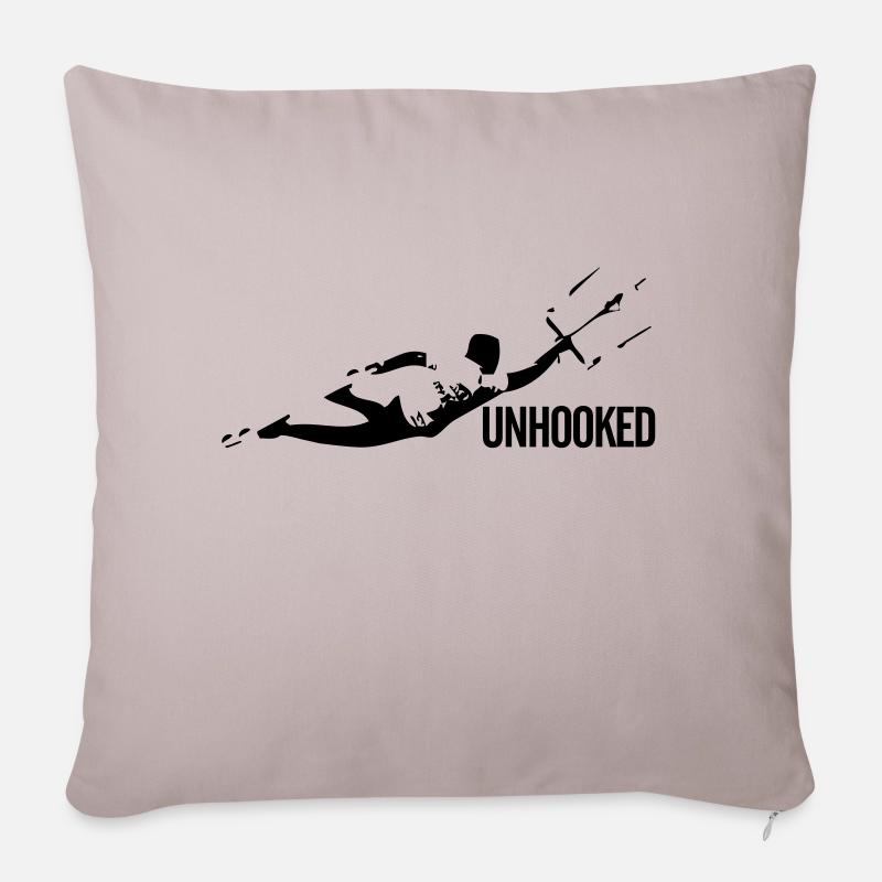 Kitesurfing UNHOOKED - Sofakissen mit Füllung 45 x 45 cm - helles Taupe