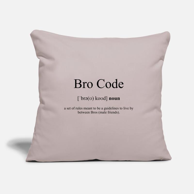 Bro Code (Bruder-Kodex) Definition Dictionary Sofakissen mit Füllung 45 x 45 cm