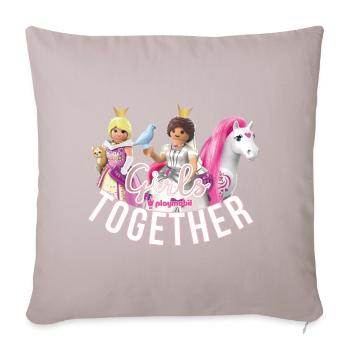 Playmobil Girls Together Princesses Et Licornes - Coussin et housse de 45 x 45 cm - taupe clair - Devant