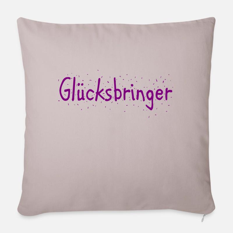 Glücksbringer - Sofakissen mit Füllung 45 x 45 cm - helles Taupe