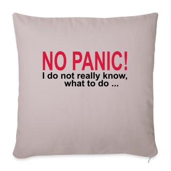 NO PANIC! - Sofa pillow with filling 45cm x 45cm - light taupe - Front