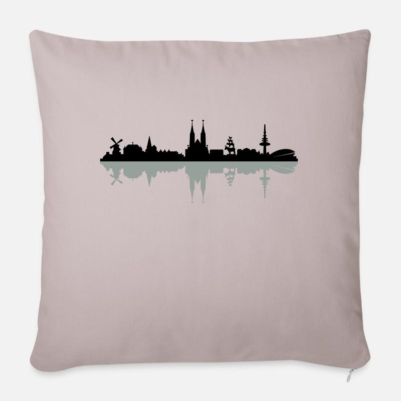 Skyline Bremen Schatten - Sofakissen mit Füllung 45 x 45 cm - helles Taupe