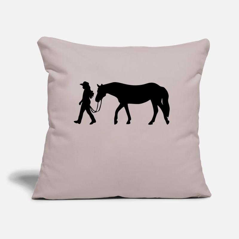 Cavalier western avec cheval équitation autocollant Coussin et housse de 45 x 45 cm
