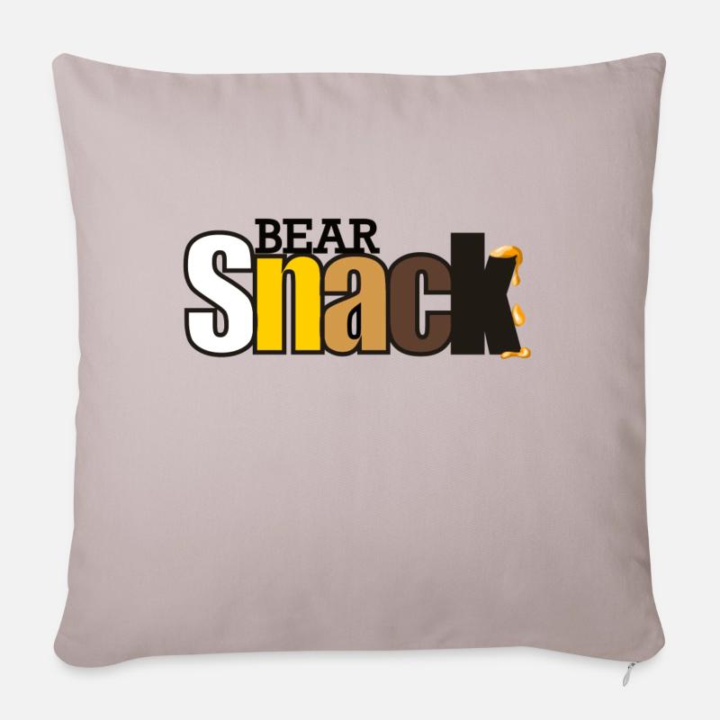 Bear Snack - Sofakissen mit Füllung 45 x 45 cm - helles Taupe