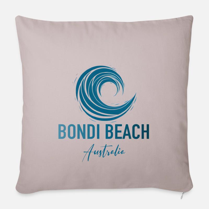 Bondi Beach Australia - Sofakissen mit Füllung 45 x 45 cm - helles Taupe