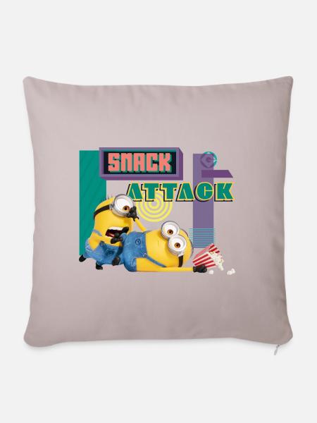 Minions Snack Attack - Sofakissen mit Füllung 45 x 45 cm - helles Taupe
