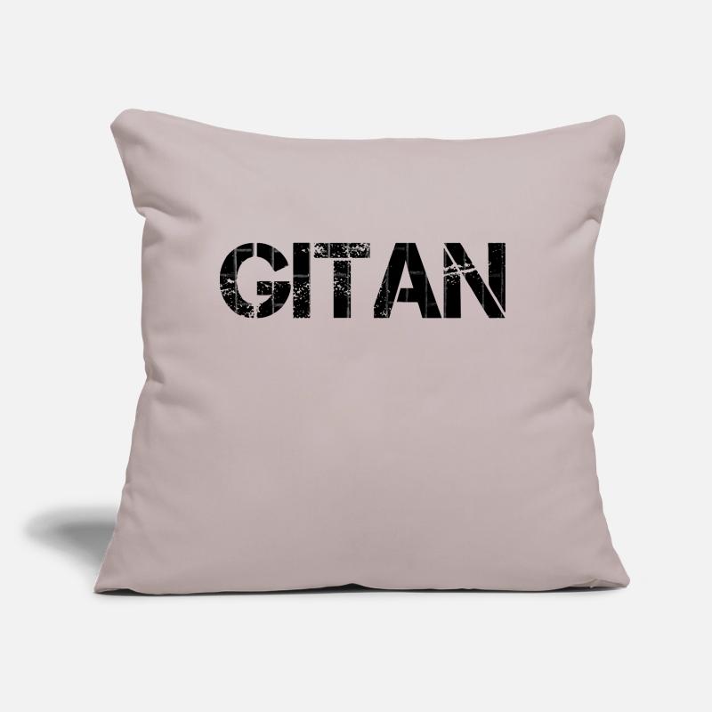 Gitan usé brique brun Coussin et housse de 45 x 45 cm
