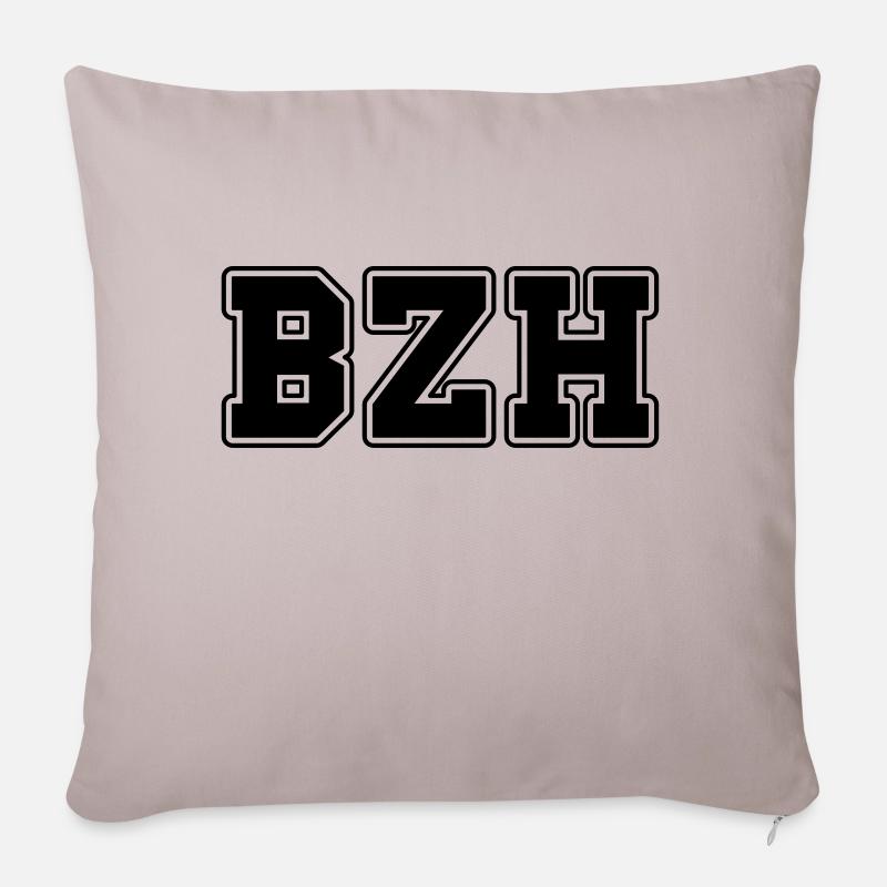 BZH - Coussin et housse de 45 x 45 cm - taupe clair
