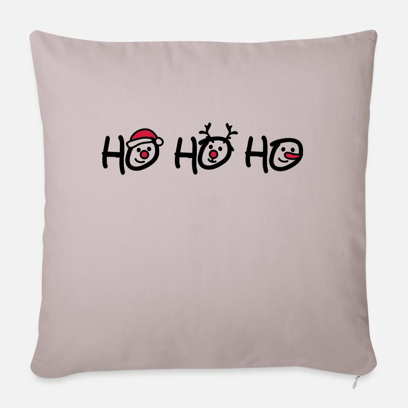 Ho Ho Ho - Sofakissen mit Füllung 45 x 45 cm - helles Taupe