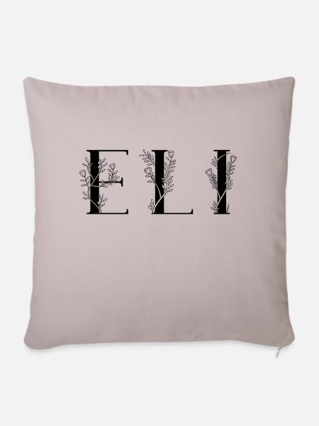 Name - Eli - Sofakissen mit Füllung 45 x 45 cm - helles Taupe