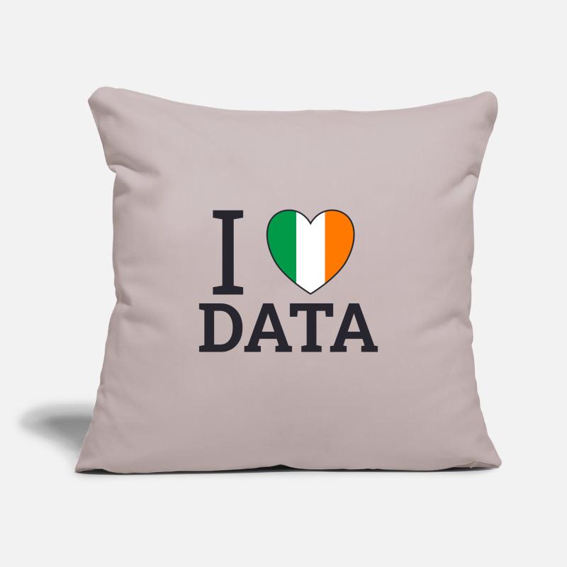 Love Data St Patricks Day Data Science Sofa pillow with filling 45cm x 45cm