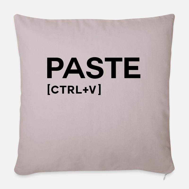PASTE CTRL BLACK - Sofakissen mit Füllung 45 x 45 cm - helles Taupe