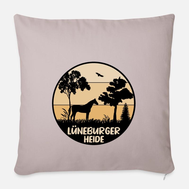 Lüneburger Heide - Sofakissen mit Füllung 45 x 45 cm - helles Taupe