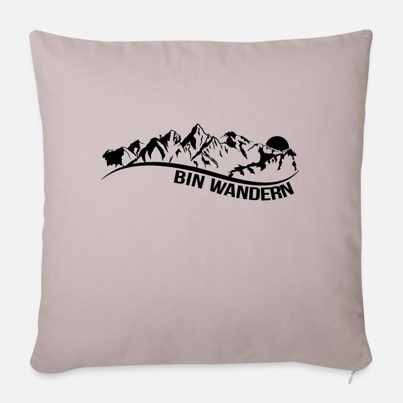 bin wandern - Sofakissen mit Füllung 45 x 45 cm - helles Taupe