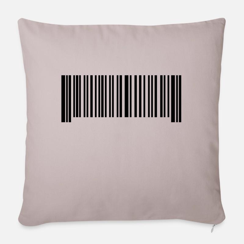 barcode symbol - Sofakissen mit Füllung 45 x 45 cm - helles Taupe