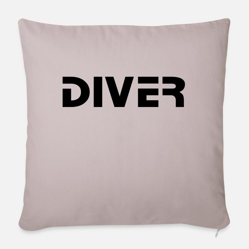 diver Taucher Tauchen - Sofakissen mit Füllung 45 x 45 cm - helles Taupe