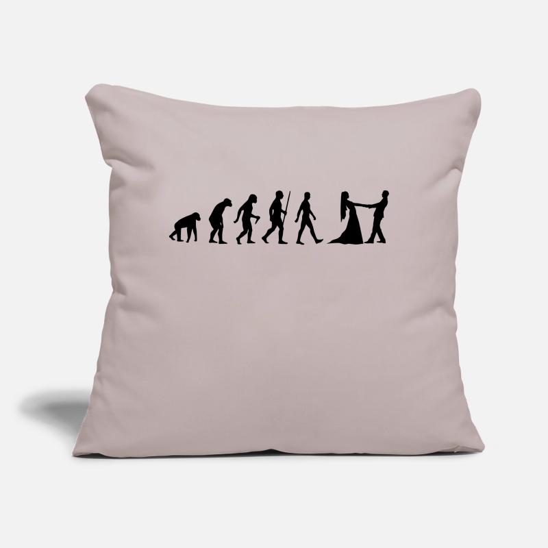 Évolution couple danse couple danse classique valse singe Coussin et housse de 45 x 45 cm