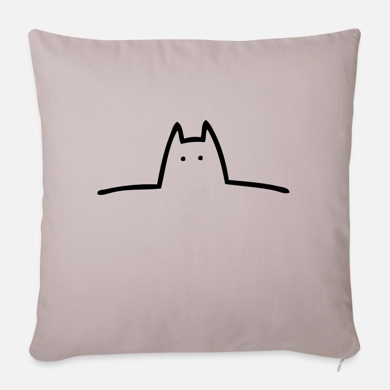 bat - Sofa pillow with filling 45cm x 45cm - light taupe