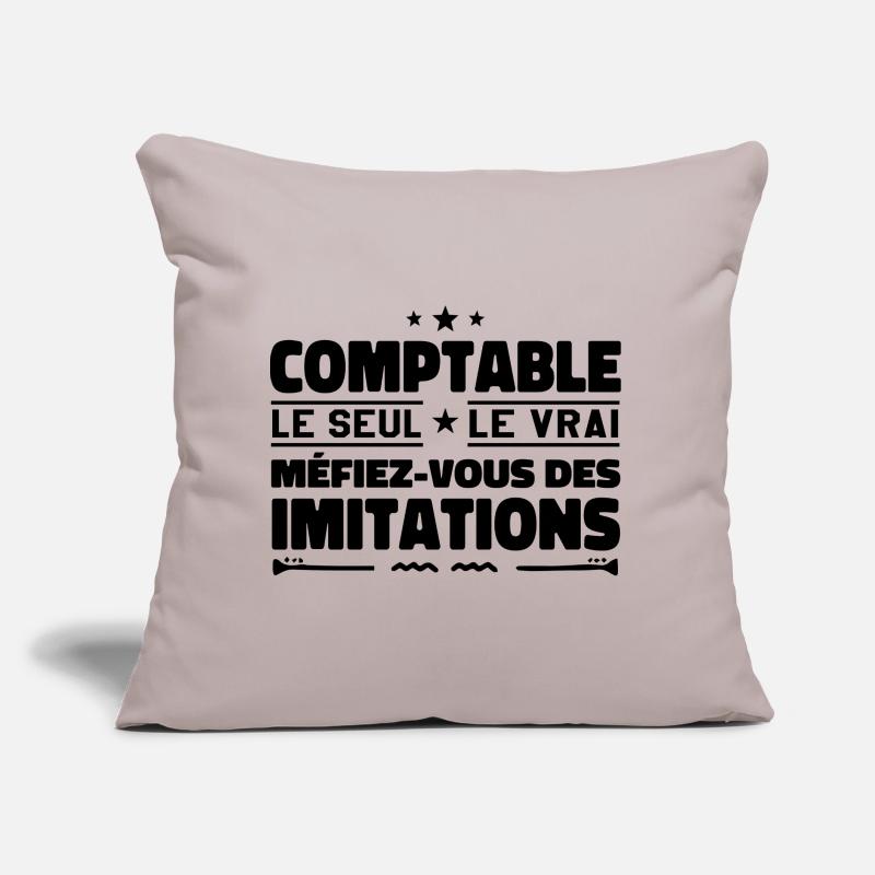 Comptable le seul. Comptable le vrai. Comptable Coussin et housse de 45 x 45 cm
