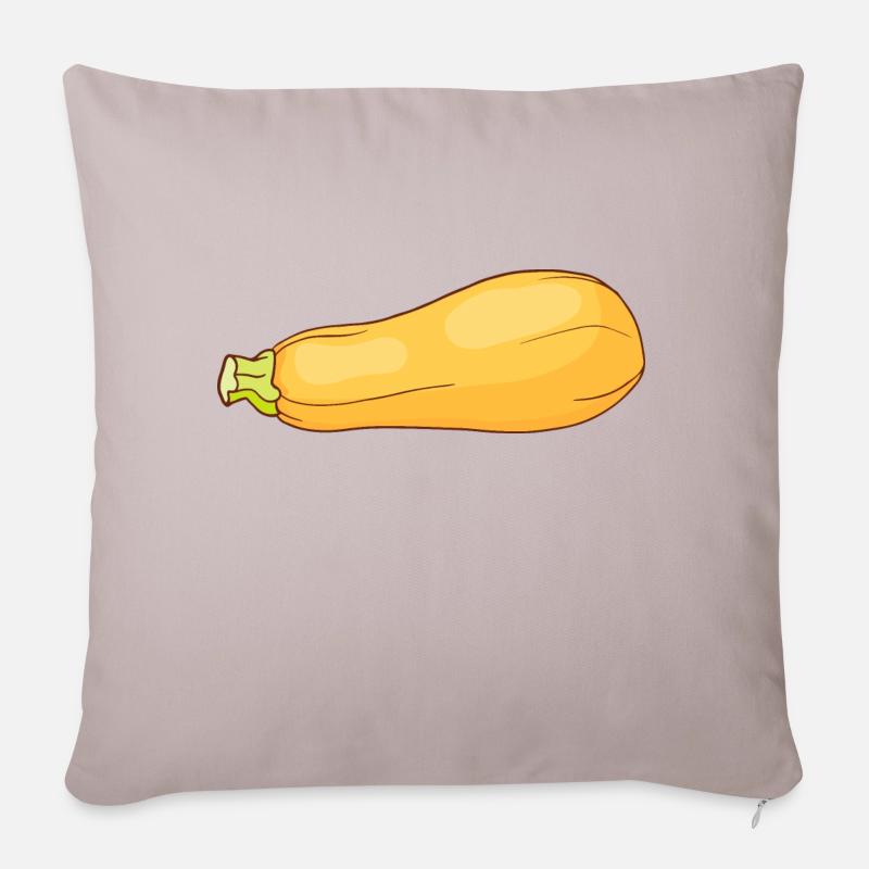 Courgette, courgettes, courgette - Coussin et housse de 45 x 45 cm - taupe clair