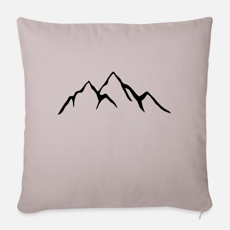 Berge - Sofakissen mit Füllung 45 x 45 cm - helles Taupe