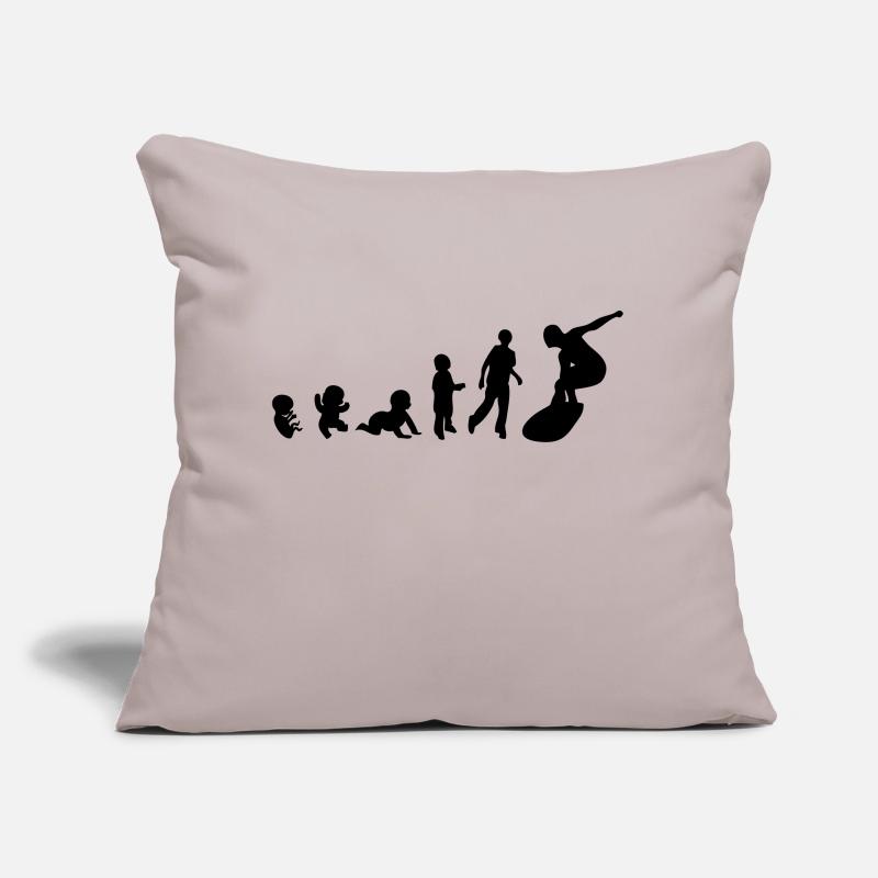 Evolution human man men sport surf Sofa pillow with filling 45cm x 45cm