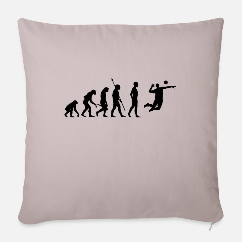 Beach Volleyball Evolution - Coussin et housse de 45 x 45 cm - taupe clair