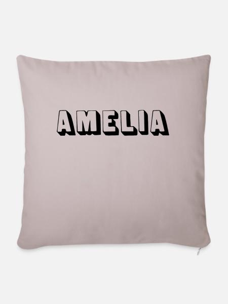 Name - Amelia - Sofakissen mit Füllung 45 x 45 cm - helles Taupe