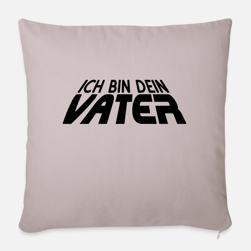 Ich bin dein VATER 3D (1c) - Sofakissen mit Füllung 45 x 45 cm - helles Taupe