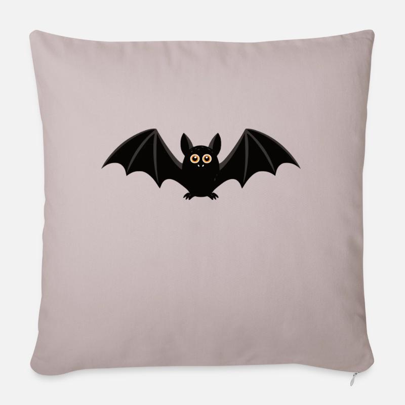 Fledermaus - Sofakissen mit Füllung 45 x 45 cm - helles Taupe