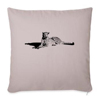 Magnifique guépard au repos - Coussin et housse de 45 x 45 cm - taupe clair - Devant