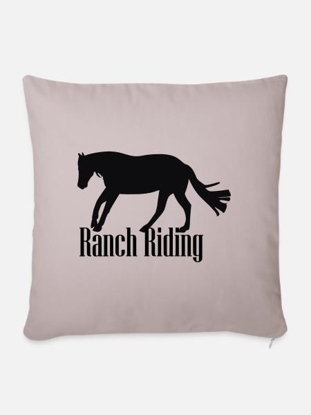 Ranchriding design in einfach - Sofakissen mit Füllung 45 x 45 cm - helles Taupe