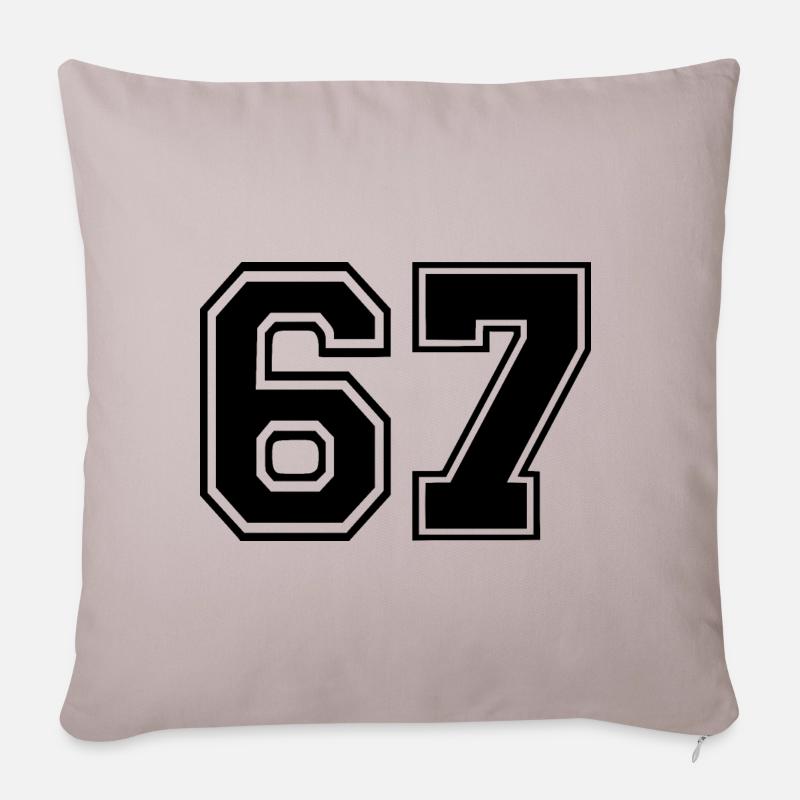 67 - Sofakissen mit Füllung 45 x 45 cm - helles Taupe