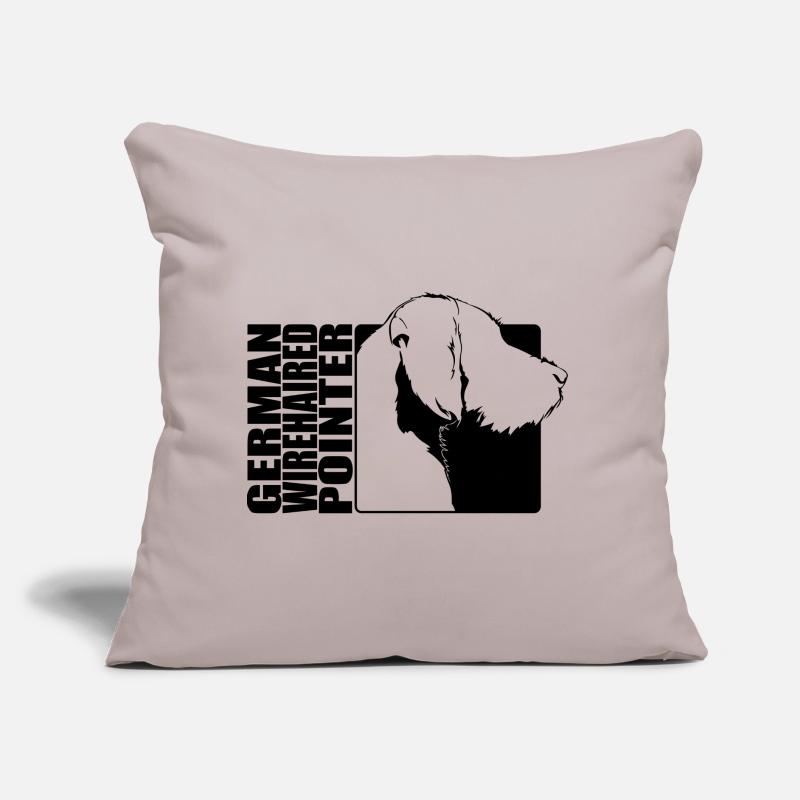 German Wirehaired Pointer Profile Jagdhund Wilsigns Sofa pillow with filling 45cm x 45cm
