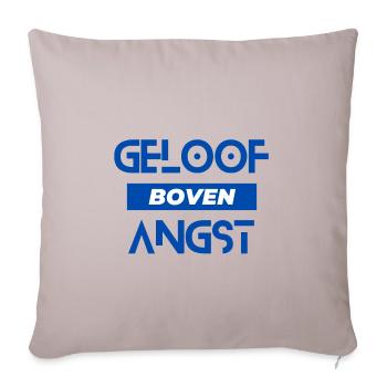 Faith over fear. - Sofa pillow with filling 45cm x 45cm - light taupe - Front