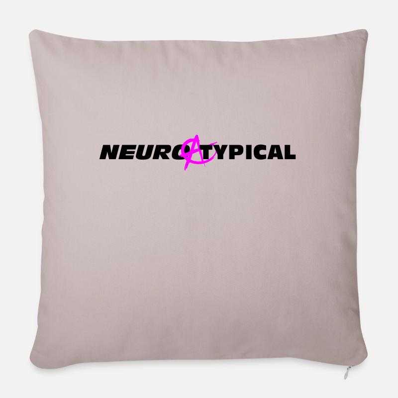 Neuroatypisch - Sofakissen mit Füllung 45 x 45 cm - helles Taupe