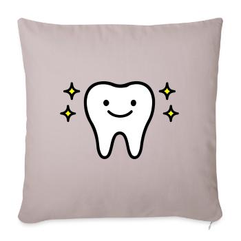 Tooth Cute - Sofa pillow with filling 45cm x 45cm - light taupe - Front