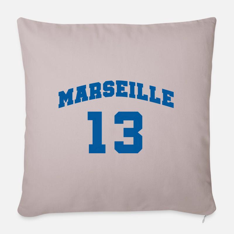 Marseille 13 - Coussin et housse de 45 x 45 cm - taupe clair