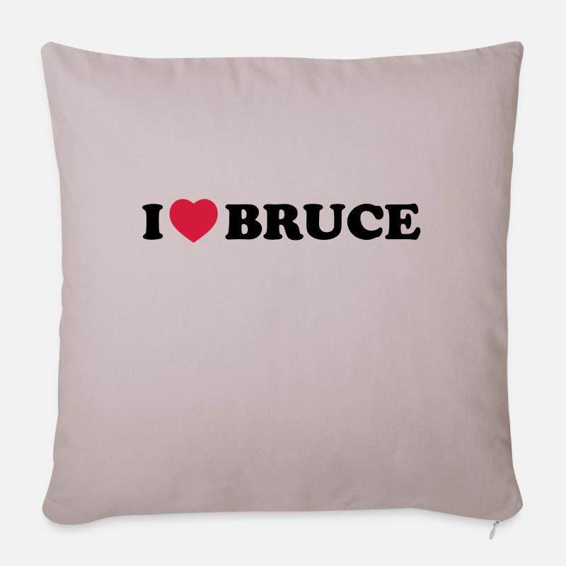 I love bruce - Sofakissen mit Füllung 45 x 45 cm - helles Taupe