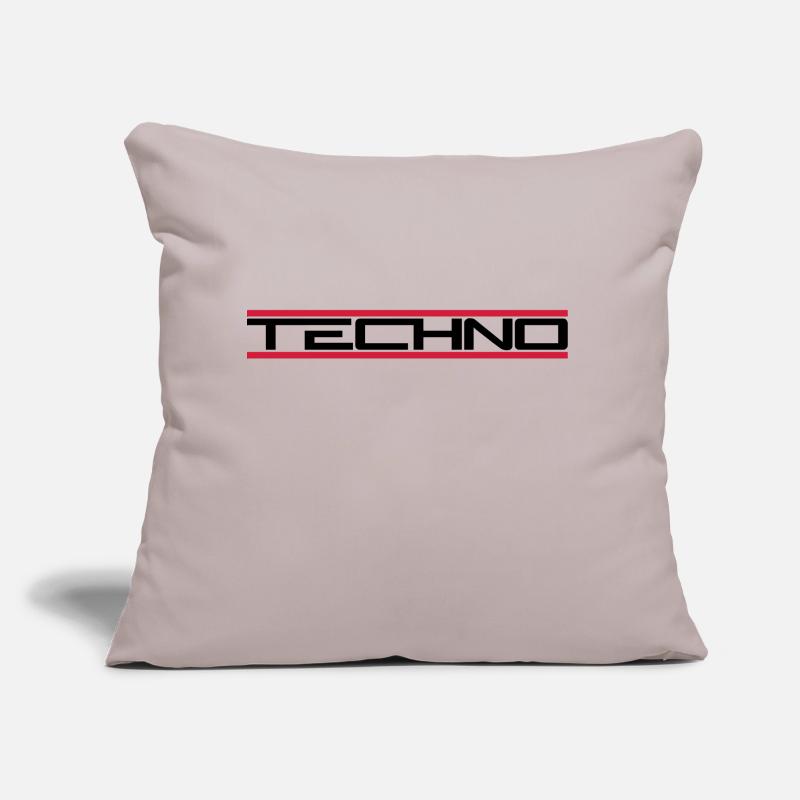 Techno red bars Sofa pillow with filling 45cm x 45cm