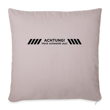 Achtung! Heck / Hintern schwenkt und schert aus! - Sofakissen mit Füllung 45 x 45 cm - helles Taupe - Vorne