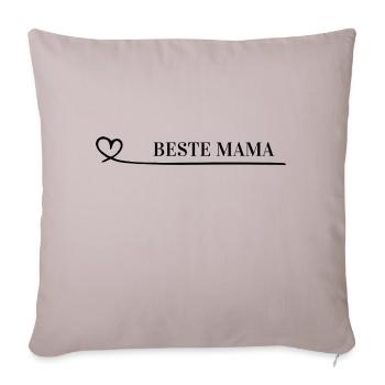 Beste Mama | Calligraphy Lettering With Heart - Sofakissen mit Füllung 45 x 45 cm - helles Taupe - Vorne