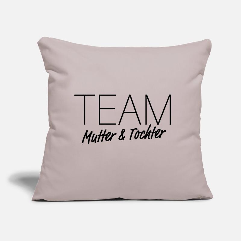 TEAM Mutter & Tochter – Mama Muttertag Kind Sofakissen mit Füllung 45 x 45 cm