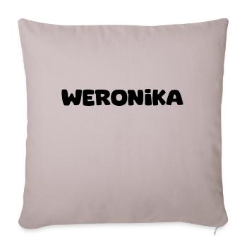 Name - Weronika - Sofa pillow with filling 45cm x 45cm - light taupe - Front