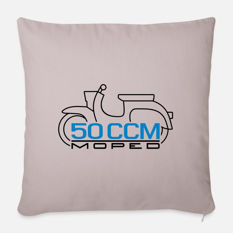 Moped Schwalbe 50 ccm Emblem v.2 - Sofakissen mit Füllung 45 x 45 cm - helles Taupe