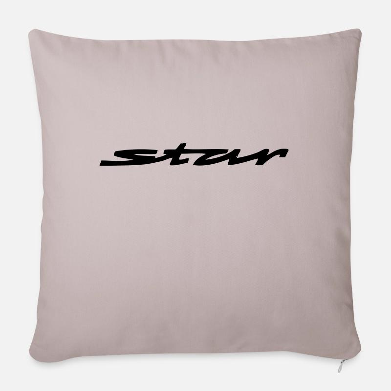 étoiles - Coussin et housse de 45 x 45 cm - taupe clair