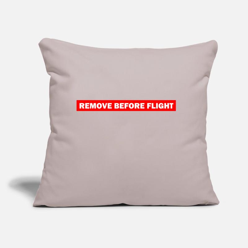 REMOVE BEFORE FLIGHT Sofa pillow with filling 45cm x 45cm
