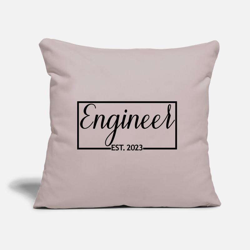 Engineer Est. 2023 Graduation Engineering Student Sofa pillow with filling 45cm x 45cm